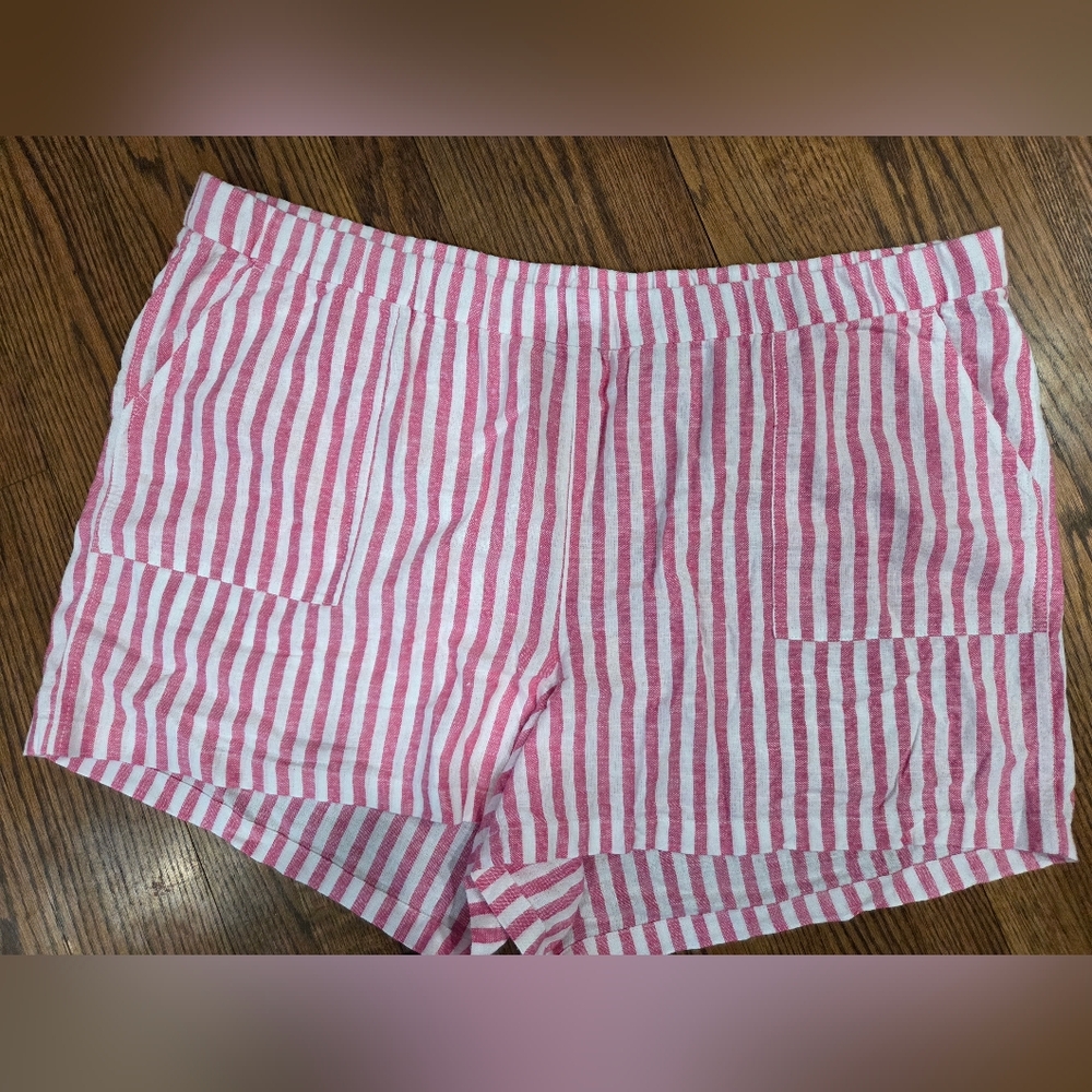 Linen Blend Pull On Shorts